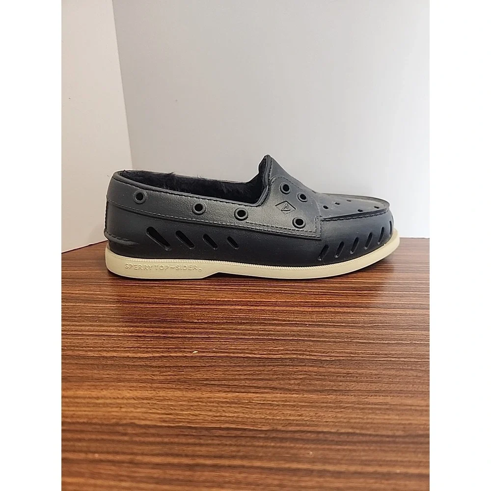 Sperry Fur Lined Cozy Float Boat Womens 7‎ Navy Blue Casual Shoes STS87088